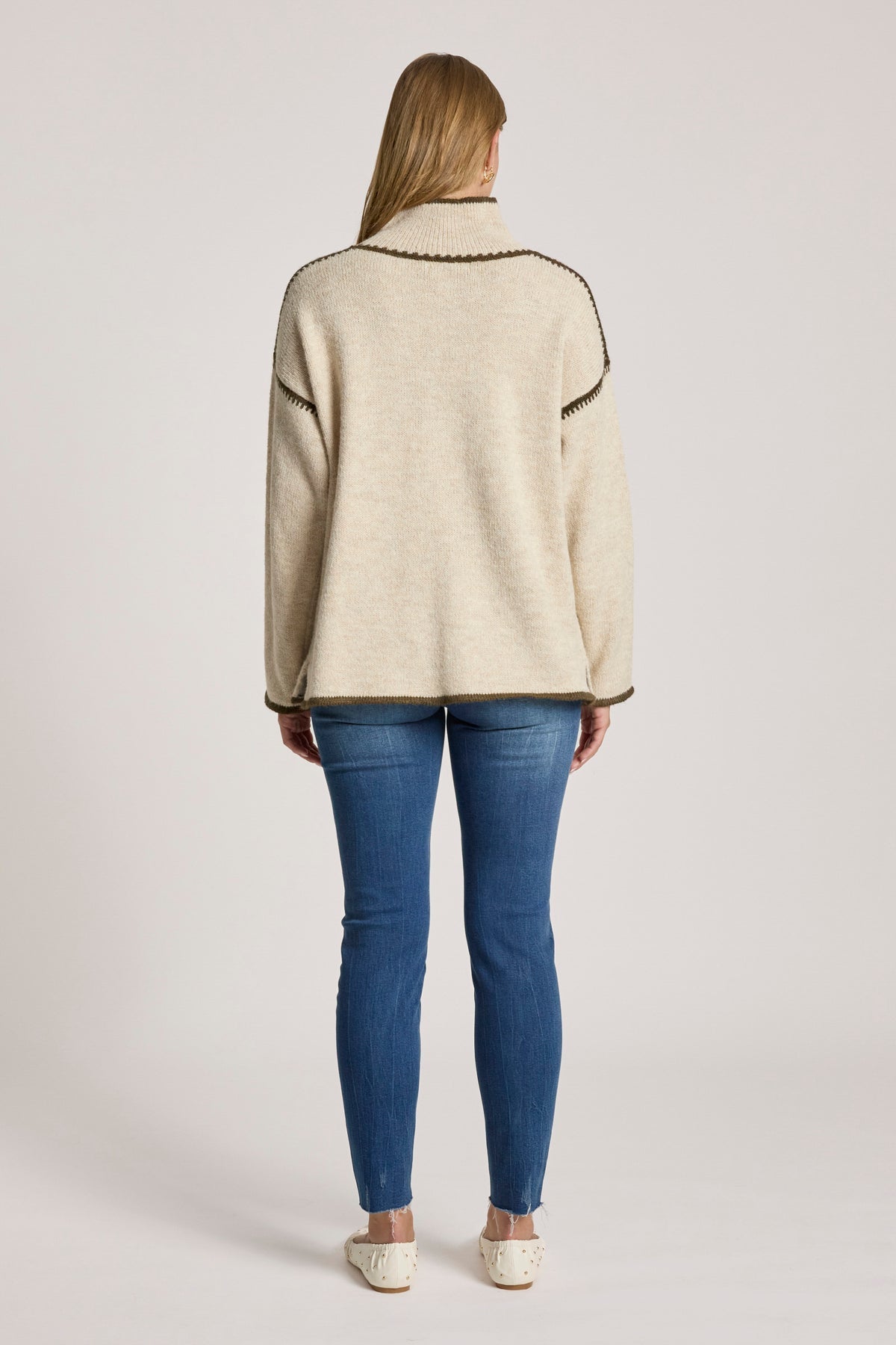 Orin jumper Beige/Olive