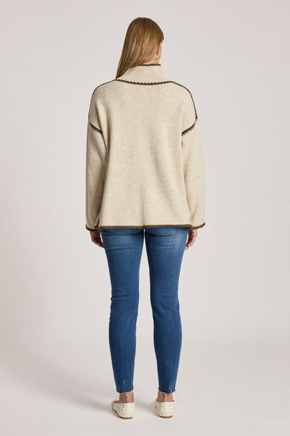 Orin jumper Beige/Olive