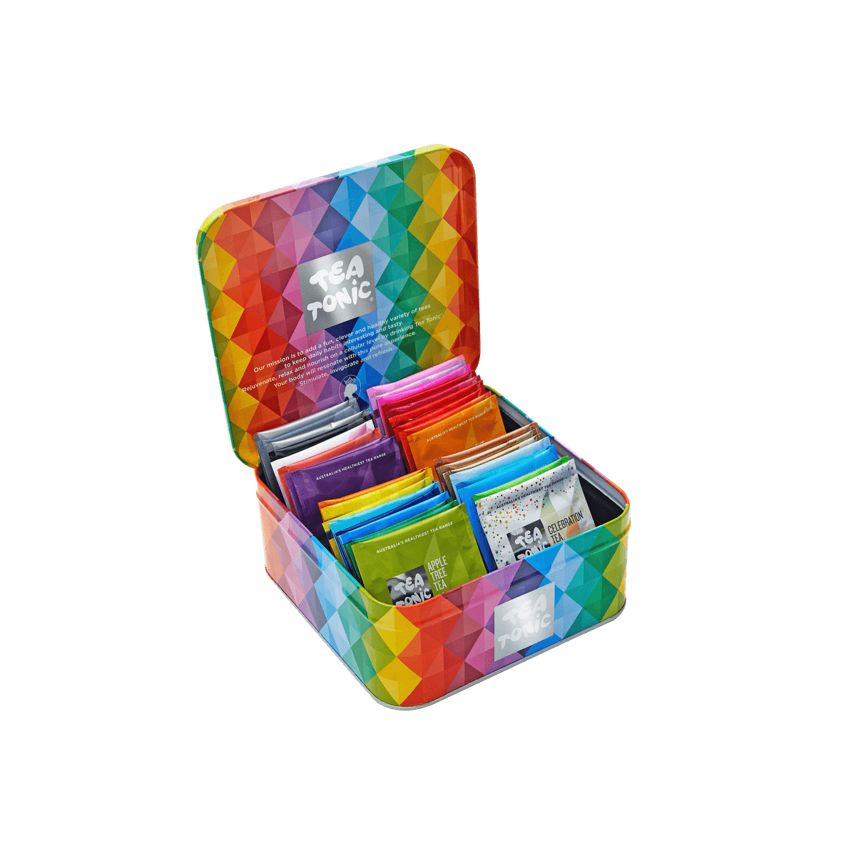 Mini Tea Chest - Gourmet Tin - 1 Teabag of Complete Tea Range