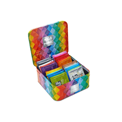 Mini Tea Chest - Gourmet Tin - 1 Teabag of Complete Tea Range