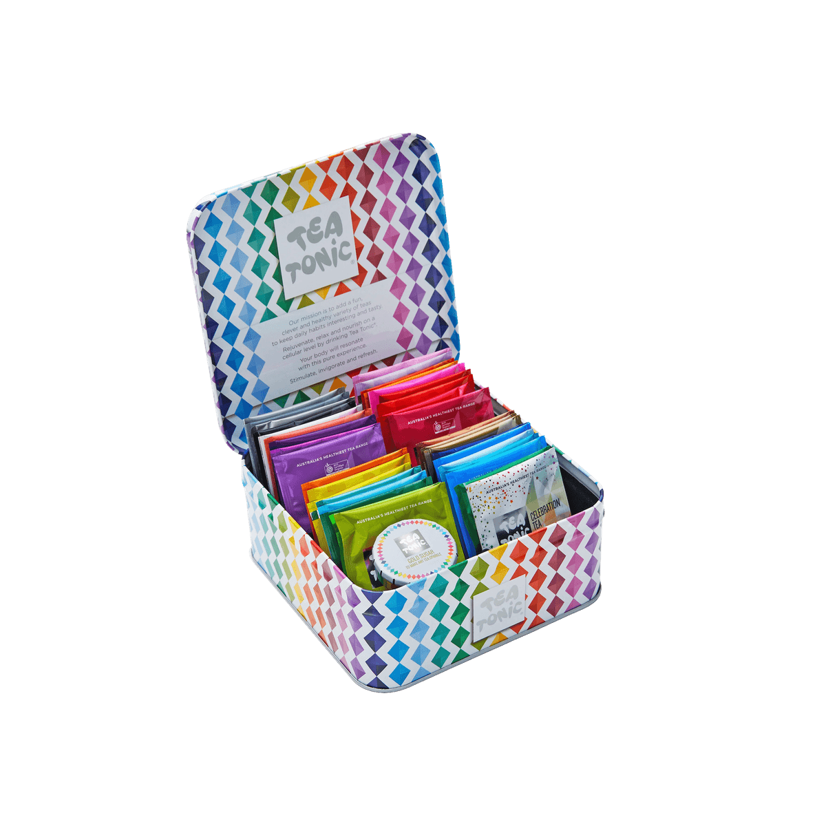High Tea Chest - 33 teabags & mini Gold Sugar (to make any tea sparkle)