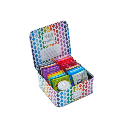 High Tea Chest - 33 teabags & mini Gold Sugar (to make any tea sparkle)