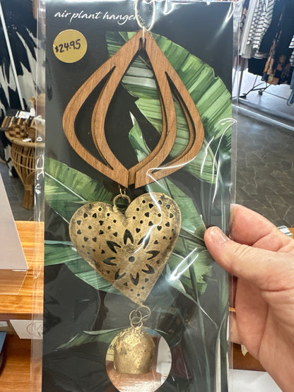 Rustic Heart air plant hanger