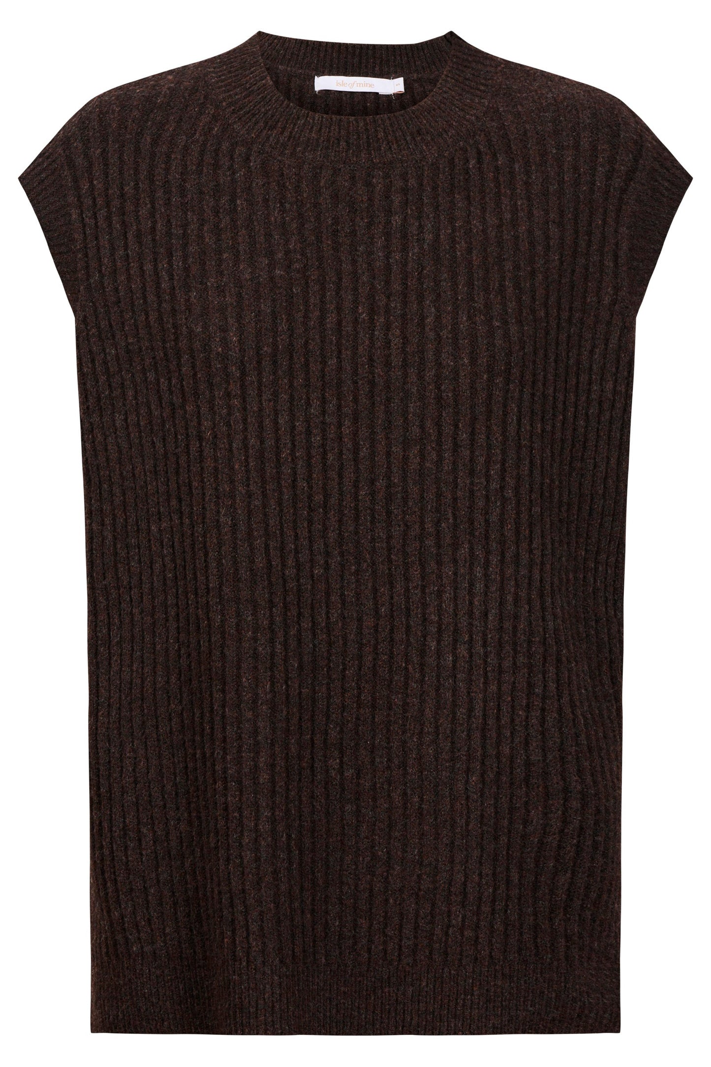 Miru Crew knit vest- chocolate