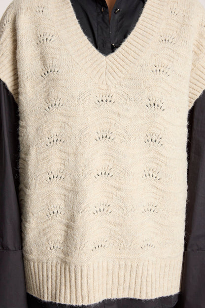 Orin knit vest - cream