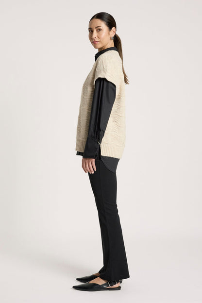 Orin knit vest - cream