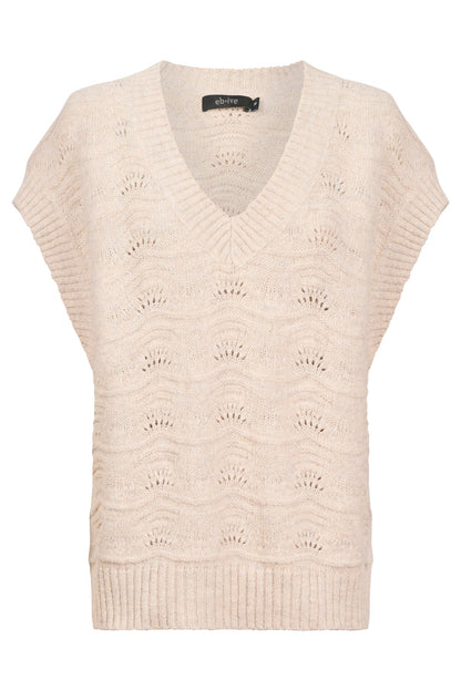Orin knit vest - cream