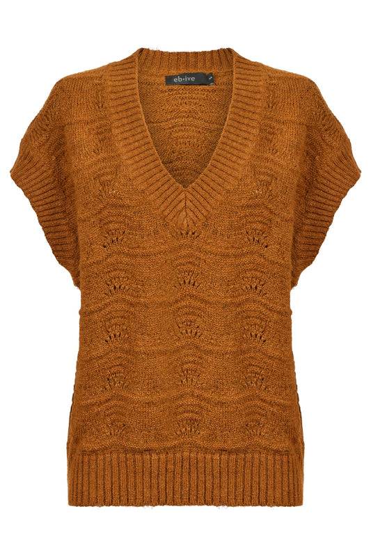 Orin knit vest - caramel