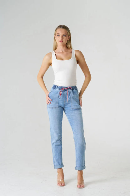 The Mod Jogger- Light denim