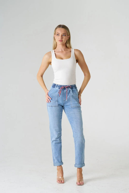 The Mod Jogger- Light denim