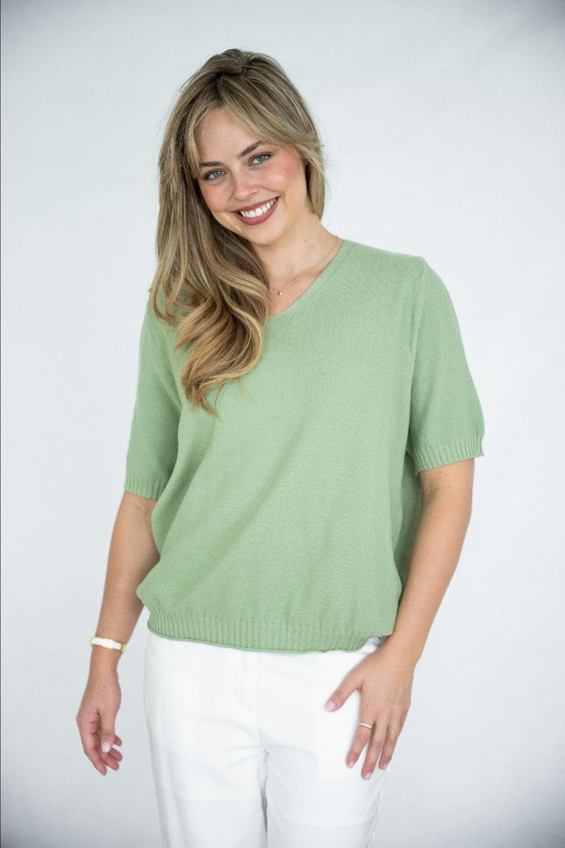 Annie cotton knit top