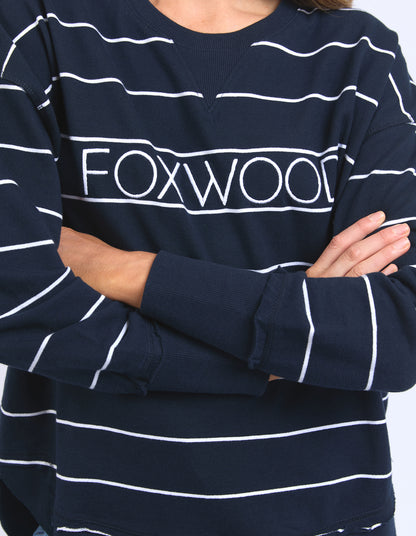 Classic Stripe Simplified Crew Navy/White