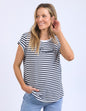 Signature Stripe Tee - Navy/White