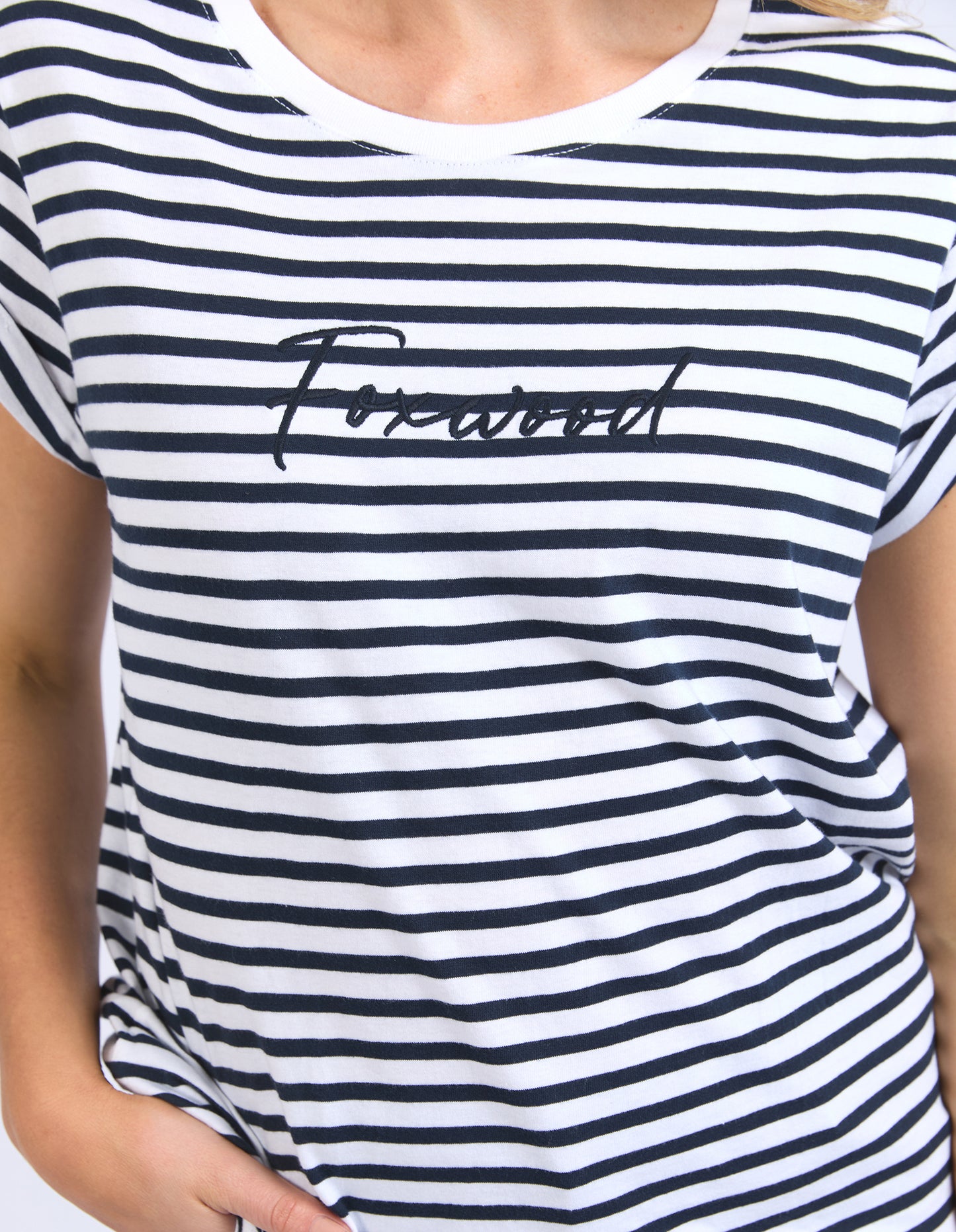 Signature Stripe Tee - Navy/White