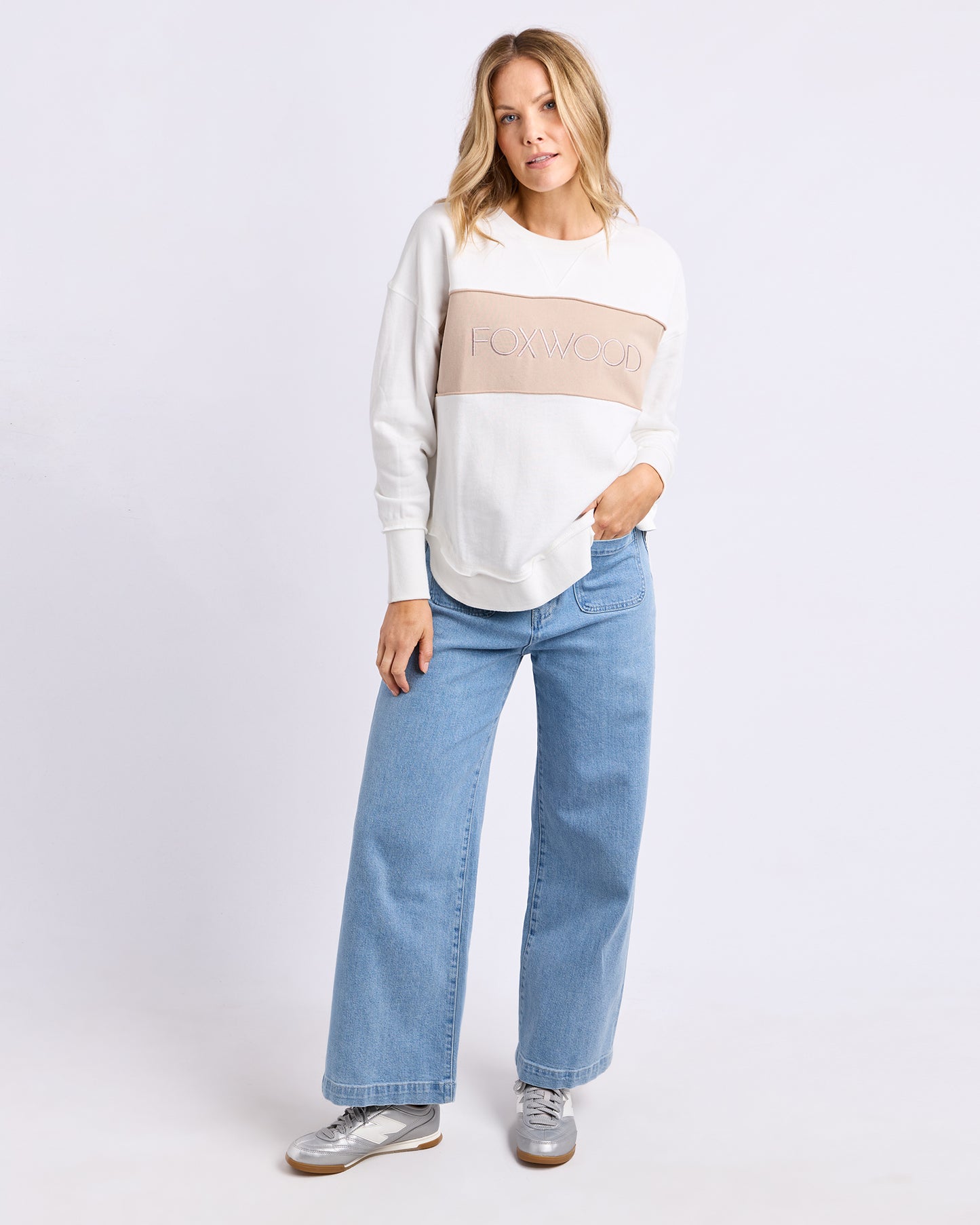 Simplified Tonal Crew - Vintage White