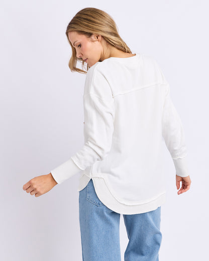 Simplified Tonal Crew - Vintage White