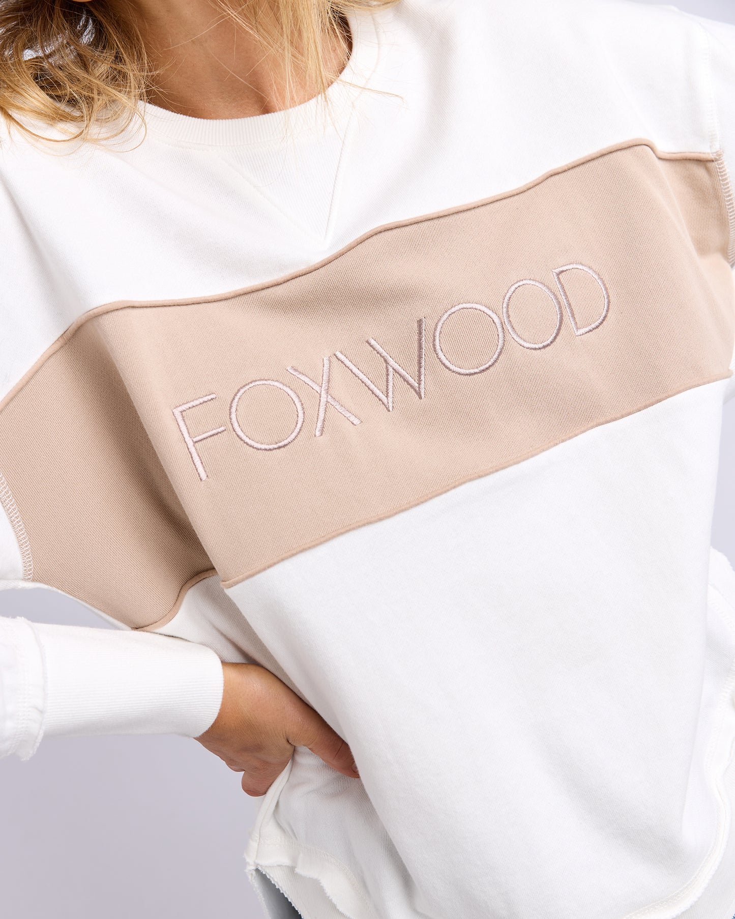 Simplified Tonal Crew - Vintage White