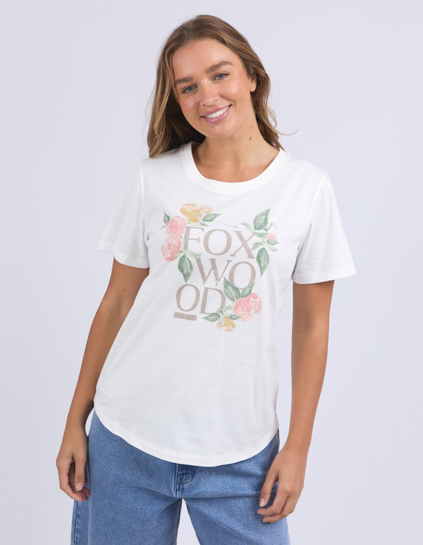 Wild Rose tee - Vintage White