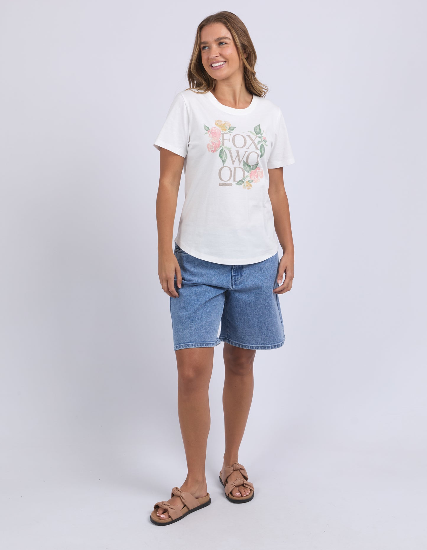 Wild Rose tee - Vintage White