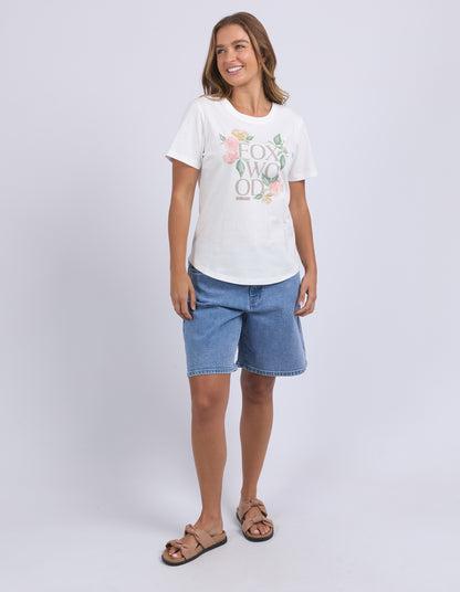 Wild Rose tee - Vintage White